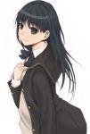  amagami ayatsuji_tsukasa black_eyes black_hair blazer long_hair okiru school_uniform smile 