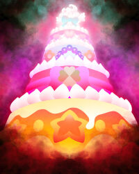  alcremie artist_name commentary dynamax english_commentary gigantamax gigantamax_alcremie glowing highres jamiewilsondraws no_humans pokemon pokemon_(creature) pokemon_focus solo star_(symbol) 