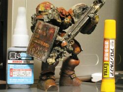  acid_bufferzone armor figure_(medium) gun hammer_and_sickle holding holding_gun holding_weapon license_plate masahiro_ito mecha mecha_focus no_humans number_print pauldrons photo_(medium) robot russian_text rust science_fiction shoulder_armor standing translation_request weapon 