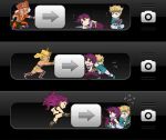  astkcrts blonde_hair caesar_anthonio_zeppeli cars_(jojo) cellphone chibi esidisi iphone jojo_no_kimyou_na_bouken joseph_joestar_(young) parody phone purple_hair smartphone 