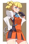  blonde_hair blue_eyes drill_hair gloves gundam gundam_build_fighters kuzuaki whip yajima_caroline 