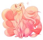  fangs fusion multiple_tails ninetales no_humans pink pokemon pokemon_(game) pokemon_rgby slowpoke tail valoofa 