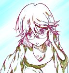  1girl absurdres bespectacled down_blouse glasses highres kill_la_kill matoi_ryuuko monochrome shiny shiny_skin short_hair solo uin_(tetsuya1013) 