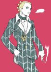  1boy blonde_hair blue_eyes chonorin formal jojo_no_kimyou_na_bouken necktie prosciutto solo suit 
