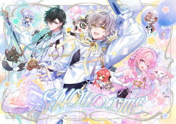  1other 2girls 4boys alternate_costume alternate_hairstyle animal_ears animal_nose animalization aqua_eyes arm_up artist_name ascot astral_express_(honkai:_star_rail) badge balloon bare_shoulders black-framed_eyewear black_bow black_cat black_gloves black_hair black_shoes black_vest blue_cat blue_dress blue_eyes blue_hair blue_ribbon border bow braid bright_pupils brown_eyes brown_hair caelus_(honkai:_star_rail) cake_cat_(honkai:_star_rail) cane cat cat_tail closed_mouth commentary_request covered_collarbone cowboy_shot crossdressing crossdressing_(mtf) dan_heng_(honkai:_star_rail) dan_heng_(rice_dumpling)_(honkai:_star_rail) dan_heng_(woof_woof_dan)_(honkai:_star_rail) dress earclip earrings elbow_gloves english_text eyelashes eyeshadow feathered_wings flower flower_ornament formal_clothes from_side full_body gem glasses gloves gold_earrings grey_hair hair_between_eyes hair_bow hair_bun halo halo_behind_head hand_up hat hat_bow head_wings himeko_(honkai:_star_rail) holding holding_cane holding_flower holding_microphone holding_staff holding_unworn_clothes holding_unworn_hat honkai:_star_rail honkai_(series) jacket jewelry lapels leaf long_hair long_sleeves looking_at_viewer low_ponytail makeup maple_leaf march_7th_(honkai:_star_rail) march_7th_(ice_cake)_(honkai:_star_rail) march_7th_(march_bunny)_(honkai:_star_rail) matori_(penguin_batake) microphone mini_hat mini_person miniboy minigirl multicolored_eyes multicolored_hair multiple_boys multiple_girls neck_ribbon one_eye_closed open_clothes open_jacket open_mouth outside_border pants pantyhose pendant person_and_animalization pink_bow pink_dress pink_eyes pink_hair pink_ribbon pom-pom_(honkai:_star_rail) ponytail rabbit rabbit_ears rabbit_tail raccoon raccoon_ears raccoon_tail red_eyeshadow red_hair red_hat ribbon rose semi-rimless_eyewear shirt shoes short_hair short_ponytail side_braid sidelocks single_braid single_earring sleeveless sleeveless_dress smile staff standing star_(symbol) star_ornament streaked_hair suit suit_jacket sunday_(honkai:_star_rail) tail tassel teeth the_nameless_(honkai:_star_rail) thigh_strap tongue top_hat trailblazer_(baseball_raccoon)_(honkai:_star_rail) trailblazer_(honkai:_star_rail) trailblazer_(trash_cake)_(honkai:_star_rail) train turtleneck turtleneck_dress two-tone_dress unworn_hat unworn_headwear very_long_hair vest welt_yang white_ascot white_border white_dress white_flower white_gloves white_hair white_hat white_jacket white_pants white_pantyhose white_pupils white_shirt wings wolf_ears wolf_tail wubbaboo_(honkai:_star_rail) yellow_eyes yellow_flower yellow_gem yellow_ribbon yellow_rose 