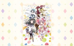 6+girls :o akemi_homura akemi_homura_(magical_girl) animal_ear_headwear animal_ears anime_coloring aoki_ume argyle_clothes argyle_footwear arm_shield arm_warmers armlet artist_request back_bow back_ribbon beanie beret black_boots black_bow black_capelet black_corset black_gloves black_hair black_hairband black_thighhighs blonde_hair blue_eyes blue_hair blue_shirt blue_skirt blue_sleeves boots bow bow_(weapon) bow_choker bowtie brown_arm_warmers brown_bow brown_choker brown_eyes brown_hat brown_skirt bubble_skirt bud buttons cape capelet cat_ears center_frills check_artist chest_jewel child choker clenched_hand cloak closed_mouth collarbone collared_cape collared_capelet collared_dress commentary corset detached_sleeves diamond_(shape) dot_nose dress dress_bow drill_hair earflap_beanie expressionless fake_animal_ears fingerless_gloves floating_cape floating_clothes floating_hair flower_hairpin footwear_bow fortissimo frilled_dress frilled_shirt frilled_skirt frilled_sleeves frilled_socks frills from_behind fur-trimmed_cloak fur_trim game_asset gem gloves grey_sleeves gun hair_bow hair_ornament hair_through_headwear hairband hairclip happy hat hat_feather high_collar high_heel_boots high_heels highres holding holding_bow_(weapon) holding_gun holding_sword holding_weapon holy_quintet jewelry jitome kaname_madoka kaname_madoka_(magical_girl) kneehighs kyubey light_blush light_frown long_dress long_hair long_sidelocks long_sleeves looking_at_viewer looking_back looking_to_the_side magical_girl magical_musket_(madoka_magica) mahou_shoujo_madoka_magica mahou_shoujo_madoka_magica:_hangyaku_no_monogatari mahou_shoujo_madoka_magica_magia_exedra mary_janes midriff miki_sayaka miki_sayaka_(magical_girl) miniskirt momoe_nagisa momoe_nagisa_(magical_girl) movie_poster_(medium) multiple_girls musical_note musical_note_hair_ornament official_art orange_cloak orange_gem outstretched_arm parted_lips pink_bow pink_dress pink_eyes pink_gem pink_hair pleated_skirt polka_dot polka_dot_background polka_dot_boots ponytail puffy_long_sleeves puffy_short_sleeves puffy_sleeves purple_bow purple_bowtie purple_capelet purple_eyes purple_skirt red_boots red_bow red_choker red_dress red_eyes red_hair red_shoes ribbon sakura_kyoko sakura_kyoko_(magical_girl) shadow shield shirt shoes short_dress short_hair short_sleeves short_twintails sidelocks sitting skirt skirt_under_dress sleeveless sleeveless_dress smile socks soul_gem_(madoka_magica) square_neckline standing strapless strapless_shirt sword tailcoat tareme thigh_boots thighhighs third-party_source tomoe_mami tomoe_mami_(magical_girl) twin_drills twintails two-tone_capelet two-tone_shirt two_side_up very_long_hair waist_bow wavy_hair weapon white_background white_cape white_dress white_gloves white_hair white_ribbon white_shirt white_skirt white_sleeves white_socks wind yellow_bow yellow_bowtie yellow_eyes yellow_skirt