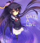  1girl black_legwear copyright_name date_a_live from_above long_hair looking_at_viewer mishima_kurone skirt solo thighhighs very_long_hair yatogami_tooka 