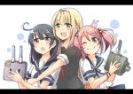  3girls kantai_collection multiple_girls sazanami_(kantai_collection) tagme ushio_(kantai_collection) yuudachi_(kantai_collection) 