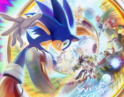  3boys 4girls 6+boys absurdres amy_rose animal_nose battle charmy_bee copyright_name cream_the_rabbit dr._eggman e-102_gamma e-123_omega espio_the_chameleon furry furry_female furry_male gloves green_eyes grin highres knuckles_the_echidna lazerpotaters metal_sonic multiple_boys multiple_girls pink_fur robot rouge_the_bat running shadow_the_hedgehog shoes smile sneakers sonic_(series) sonic_the_hedgehog tails_(sonic) vector_the_crocodile white_gloves 