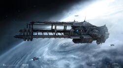  above_clouds artist_logo building caldari_state_(eve_online) clouds commentary company_logo company_name concept_art copyright_name dated english_commentary eve_online flying georg_hilmarsson glowing grey_theme high_up highres in_orbit logo no_humans official_art outdoors planet radio_antenna realistic scenery science_fiction sky space space_station spacecraft star_(sky) stargate_(eve_online) starry_sky thrusters typhoon 
