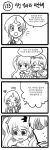  4koma blush comic crying crying_with_eyes_open ezreal goggles goggles_on_head green_dew greyscale heart highres horn jewelry korean league_of_legends monochrome necklace shaded_eyes short_hair sona_buvelle soraka tears translation_request twintails 