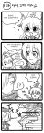  4koma :&lt; ashe_(league_of_legends) comic green_dew greyscale hat highres jewelry korean league_of_legends long_hair lulu_(league_of_legends) monochrome necklace ponytail shaded_face sparkle sweatdrop varus witch_hat 