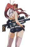   belt bikini gainax glasses gloves gun highres long_hair pony_tail redhead scarf shorts tengen_toppa_gurren_lagann thigh_highs vector visor yoko  