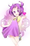  bad_id dress highres kara_hayashi kurabayashi ojamajo_doremi purple_eyes purple_hair segawa_onpu short_hair 