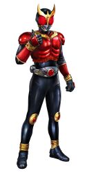  1boy absurdres arcle_(kuuga) armor black_bodysuit bodysuit highres kamen_rider kamen_rider_kuuga kamen_rider_kuuga_(series) masukudo_(hamamoto_hikaru) red_armor red_eyes rider_belt solo standing thumbs_up tokusatsu 