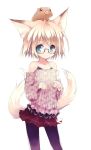  black_legwear boar fox_ears foxgirl glasses koin_(foxmark) miniskirt original pantyhose short_hair skirt stockings tail 