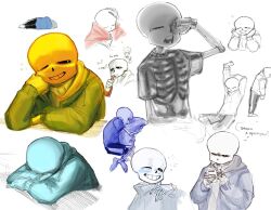 1boy 2022 2d blue_jacket bottle cropped_torso cup digital_media highres holding holding_bottle holding_cup hood hood_down hooded_jacket humanoid jacket katieekarix lying male male_focus male_only monster monster_boy mug multiple_views open_jacket rubbing_eyes russian_text sans_(undertale) see-through see-through_shirt shirt simple_background skeleton sleepy solo squeans sweater teeth text translation_request undead undertale utdr_(toby_fox) white_background white_shirt