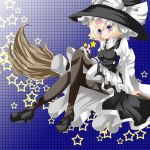  alice_margatroid broom cosplay hat kirisame_marisa kirisame_marisa_(cosplay) nanase_nao ribbon solo thighhighs touhou witch 