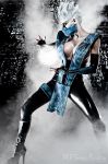 1girl cleavage cosplay fingerless_gloves frost frost_(mortal_kombat) heels leather mask midway_(company) mortal_kombat mortal_kombat_armageddon mortal_kombat_deadly_alliance mortal_kombat_deception sideboob solo