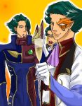  3boys artist_request clone code_geass green_hair jeremiah_gottwald male manly orange_eyes solo source_request time_paradox 