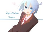  ayasaki_hayate blue_eyes blue_hair formal happy_birthday hayate_no_gotoku! heart kinokosuke male solo string_tie suit 