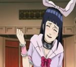  breasts bunny_girl cap cleavage hyuuga_hinata naruto smile 