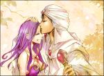   closed_eyes final_fantasy final_fantasy_ii kiss long_hair maria_(ff2) ming-wu purple_hair robe staff ttt  