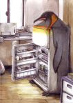  bird freezer lowres mugi_asaki penguin traditional_media 