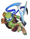  bandages dual_wielding gashi-gashi leonardo mask ninjatou solo teenage_mutant_ninja_turtles 