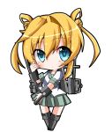  1girl abukuma_(kantai_collection) blonde_hair blue_eyes chibi kantai_collection solo tagme 