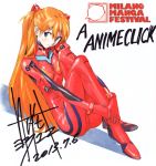  1girl orange_hair plugsuit sadamoto_yoshiyuki souryuu_asuka_langley 