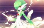 electricity gardevoir looking_at_viewer no_humans pokemon red_eyes solo tagme tsuki_tokage 