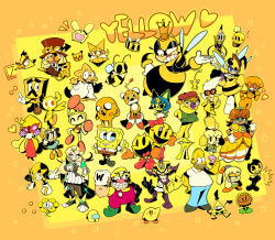  6+boys 6+girls absurdres adventure_time alphys among_us angry_birds ankha_(animal_crossing) arthropod_girl b-daman_bakugaiden bee_(minecraft) bee_girl bendy bendy_and_the_ink_machine bill_cipher bird bomberman broque_monsieur bugsnax carbuncle_(puyopuyo) cat_girl chalice chuck_(angry_birds) cleft_chin colored_skin cookie_run cookie_run:_ovenbreak crewmate_(among_us) cup cuphead_(game) deltarune dog dog_girl ellisbros facial_hair flower flowey_(undertale) gravity_falls highres homer_simpson honey_woman isabelle_(animal_crossing) jake_the_dog keeby_(kirby) kirby's_dream_land_3 kirby_(series) large_nose mario_&amp;_luigi:_bowser's_inside_story mario_&amp;_luigi_rpg mega_man_(classic) mega_man_(series) mega_man_9 merlee_(paper_mario) minecraft ms._chalice ms._pac-man multiple_boys multiple_girls mustache mythra_(xenoblade) neo_cortex ok_k.o.!_let's_be_heroes olivia_(paper_mario) one-eyed overalls pac-man pac-man_(game) pencil penny_fitzgerald pikachu pikmin_(creature) pikmin_(series) plants_vs._zombies pokemon pokemon_(creature) princess princess_daisy purple_overalls puyopuyo reptile_girl ristar ristar_the_shooting_star robot rumor_honeybottoms shannon_(ok_k.o.!) side_ponytail snorpington_fizzlebean sonic_(series) sonic_r sonic_the_hedgehog_(classic) spongebob_squarepants spongebob_squarepants_(series) star_(symbol) starlow sunflower_(plants_vs._zombies) super_mario_bros. tails_doll the_amazing_world_of_gumball the_original_starwalker the_simpsons tiff_(kirby) timekeeper_cookie triangle undertale utdr_(toby_fox) wario wario_land wild_woody wild_woody_(character) xenoblade_chronicles_(series) xenoblade_chronicles_2 yellow_(among_us) yellow_background yellow_bomberman yellow_pikmin yellow_skin yellow_theme 