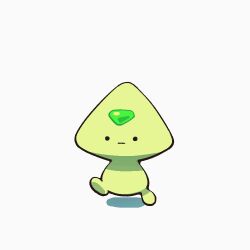  ._. 1girl alien animated animated_gif chibi chibi_only colored_skin discount-supervillain forehead_jewel full_body gem gem_(steven_universe) simple_background smolidot solo steven_universe toon_(style) triangle-shaped_hair walk_cycle walking white_background yellow_skin 
