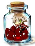  1boy blazblue bottle captured heterochromia kuro_yuzu ragna_the_bloodedge silver_hair 