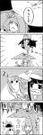  /\/\/\ 1girl 4koma christmas comic fake_mustache frog_hair_ornament gift hair_ornament hair_tubes hat highres houraisan_kaguya kamishirasawa_keine kochiya_sanae long_hair monochrome open_mouth santa_costume santa_hat smile tani_takeshi tatara_kogasa touhou translation_request yukkuri_shiteitte_ne |_| 