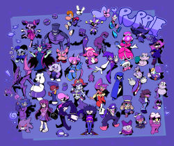  a_hat_in_time absurdres amethyst_(steven_universe) among_us arthropod_girl blackberry_cookie blaze_the_cat bonzibuddy bugsnax cat_girl chowder_(character) chowder_(series) cleft_chin colored_skin cookie_run cookie_run:_ovenbreak crewmate_(among_us) crowberry_cookie darnell_(newgrounds) dc_comics deltarune dimentio doki_doki_literature_club dr._andonuts ellisbros enchantress_(shovel_knight) enid_(ok_k.o.!) ernesto_boxman escargon five_nights_at_freddy's floofty_fizzlebean forehead_jewel gem_(steven_universe) gengar genie ghost hairband hat hat_kid hex_maniac_(pokemon) highres jester jester_cap jevil kirby:_planet_robobot kirby:_right_back_at_ya! kirby_(series) large_nose mario_&amp;_luigi:_partners_in_time mario_&amp;_luigi_rpg marx_(kirby) max_profitt_haltmann messy_hair metroid metroid_prime_3:_corruption michael_afton microsoft_windows monkey mother_(series) mother_2 muffet nights_(character) nights_into_dreams numberkacks ok_k.o.!_let's_be_heroes one_(numberjacks) original overalls paper_mario_(series) pico_(newgrounds_series) pikmin_(creature) pikmin_(series) pink_nose pirate_costume pirate_hat pokemon pokemon_(creature) princess_shroob purple_(among_us) purple_background purple_hairband purple_overalls purple_pikmin purple_skin purple_theme raven_(dc) rayman rayman_(series) reptile_girl ridley risky_boots shantae shantae_(series) shovel_knight sonic_(series) spider_girl steven_universe super_mario_bros. super_paper_mario susie_(deltarune) teen_titans toriel undertale utdr_(toby_fox) vivian_(paper_mario) waluigi william_afton windows_xp yuri_(doki_doki_literature_club) 