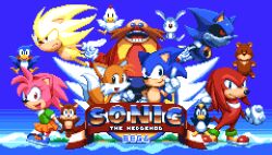  amy_rose anniversary bird brown_hair character_request classic_amy classic_eggman classic_knuckles classic_sonic classic_tails commentary copyright_name dr._eggman english_commentary facial_hair furry furry_female furry_male gloves index_finger_raised knuckles_the_echidna metal_sonic mustache open_mouth orange_skirt pink_eyes pixel_art pixelflag skirt smile sonic_(series) sonic_cd sonic_the_hedgehog sonic_the_hedgehog_(classic) super_sonic tails_(sonic) white_gloves 