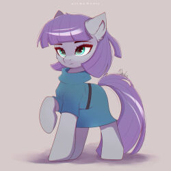  animal aqua_eyes clothed_animal looking_at_viewer makeup maud_pie my_little_pony my_little_pony:_friendship_is_magic no_humans pony_(animal) purple_hair solo 