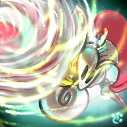  armor bug colored_sclera escavalier helmet horn_drill_(pokemon) lance lowres no_humans plume pokemon pokemon_(creature) pokemon_focus pokemon_move polearm red_eyes solo weapon yellow_sclera yellowdog1000 