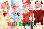  alternate_costume bubblegum hat jakuzure_nonon kill_la_kill long_hair nappa_(mukudoku6996) pink_eyes pink_hair ribbon smile track_suit uniform younger 