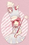  baton doku-ringo hat jakuzure_nonon kill_la_kill pink_eyes pink_hair smile uniform 