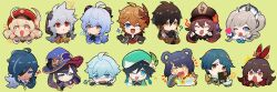  +_+ 6+boys 6+girls :3 :d :o ? @_@ ^_^ absurdres ahoge amber_(genshin_impact) androgynous antenna_hair aqua_eyes aqua_hair armor asymmetrical_bangs barbara_(genshin_impact) bell beret black_bow black_bowtie black_gloves black_hair black_hat black_horns black_jacket blonde_hair blue_cape blue_eyes blue_hair blue_hat blue_leotard blue_sleeves blunt_bangs bow bow-shaped_hair bowtie braid brown_cape brown_eyes brown_gloves brown_hair brown_jacket bug butterfly cape chibi chibi_only child chinese_clothes chongyun_(genshin_impact) clenched_hand clenched_hands closed_eyes coin collared_cape collared_jacket collared_shirt commentary crescent crescent_hat_ornament crystal_earrings dark-skinned_male dark_skin detached_sleeves dress earrings empty_eyes eyepatch fingerless_gloves floral_print flower flying_sweatdrops food four-pointed_star frills fur-trimmed_jacket fur_trim ganyu_(genshin_impact) gem genshin_impact gloves goat_horns goggles goggles_around_neck gold_coin gradient_hair green_background green_cape green_eyes green_hat grey_hair grey_jacket hair_between_eyes hair_ornament hair_ribbon hand_on_own_chin hands_up happy hat hat_feather hat_flower hat_ornament hat_ribbon hat_tassel heart highres holding holding_wallet hood hooded_cape horns hu_tao_(genshin_impact) huge_ahoge jacket jewelry kaeya_(genshin_impact) klee_(genshin_impact) leaf_hat_ornament leotard long_hair long_sleeves looking_afar looking_at_food looking_at_object looking_at_viewer looking_down looking_up low_ponytail low_twintails mona_(genshin_impact) multicolored_hair multiple_boys multiple_girls musical_note neck_bell newsboy_cap null_no one_eye_closed open_mouth orange_eyes orange_gloves orange_hair plate pom_pom_(clothes) ponytail puffy_long_sleeves puffy_sleeves purple_ribbon razor_(genshin_impact) red_cape red_dress red_eyes red_flower red_gem red_hat red_jacket red_ribbon red_shirt ribbon scared shirt short_hair shoulder_armor simple_background single_earring smile star_(symbol) star_earrings star_hair_ornament star_hat_ornament star_print striped_bow striped_bowtie striped_clothes tartaglia_(genshin_impact) tassel tassel_earrings tongue tongue_out twin_braids twintails two-sided_fabric two-sided_headwear two-tone_hair untranslatable_commentary upper_body v-shaped_eyebrows venti_(genshin_impact) very_long_hair violet_eyes wallet wavy_hair white_dress white_hat white_shirt wide_sleeves witch_hat xiangling_(genshin_impact) xingqiu_(genshin_impact) yellow_butterfly zhongli_(genshin_impact) 