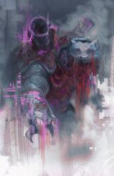  blastoise commentary english_commentary frlg.ips glitch grey_background highres horror_(theme) marbleboa no_eyes no_humans pokemon pokemon_(creature) pokemon_firered_and_leafgreen pokemon_focus spoilers 