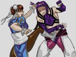  2girls chun-li fighting gg_(s2leona) hair_down hair_pull han_juri kicking multiple_girls street_fighter street_fighter_iv super_street_fighter_iv 