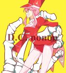 1girl 56_(3110san) baton bone gloves hat jakuzure_nonon kill_la_kill pantyhose pink_eyes pink_hair shako_cap uniform 