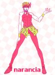  1boy demon_(02030108) headband jojo_no_kimyou_na_bouken limited_palette narancia_ghirga pink_eyes pink_hair solo 