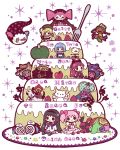  akemi_homura anja_(madoka_magica) anmitsu_(magenta) anthony_(madoka_magica) apple cake charlotte_(madoka_magica) chibi flower food fork fruit kaname_madoka kyubey madoka_runes mahou_shoujo_madoka_magica mahou_shoujo_madoka_magica_movie miki_sayaka oktavia_von_seckendorff ophelia_(madoka_magica) pumpkin pyotr_(madoka_magica) sakura_kyouko sebastians_(madoka_magica) strawberry tomoe_mami walpurgisnacht&#039;s_familiars 