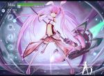  1girl animal_ears hatsune_miku hc long_hair pink_hair rabbit_ears red_eyes solo thighhighs twintails vocaloid 