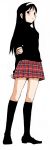  1girl black_legwear blush kneehighs miniskirt plaid plaid_skirt skirt solo takenashi_eri tohno_akiha tsukihime 